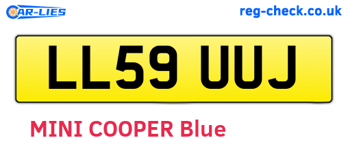 LL59UUJ are the vehicle registration plates.