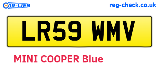 LR59WMV are the vehicle registration plates.