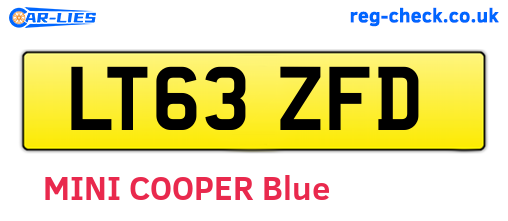 LT63ZFD are the vehicle registration plates.