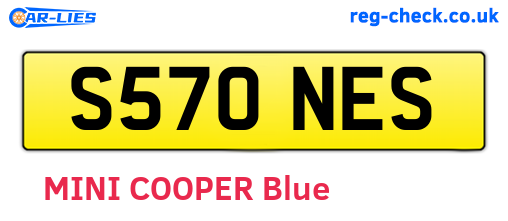 S570NES are the vehicle registration plates.
