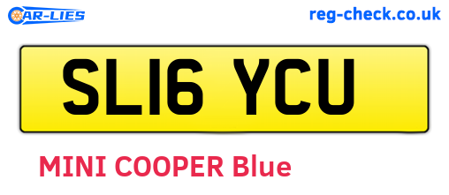 SL16YCU are the vehicle registration plates.