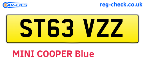 ST63VZZ are the vehicle registration plates.