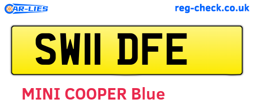 SW11DFE are the vehicle registration plates.