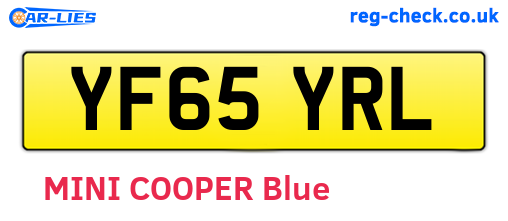 YF65YRL are the vehicle registration plates.