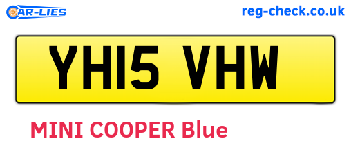 YH15VHW are the vehicle registration plates.