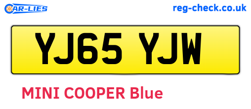 YJ65YJW are the vehicle registration plates.