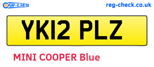 YK12PLZ are the vehicle registration plates.