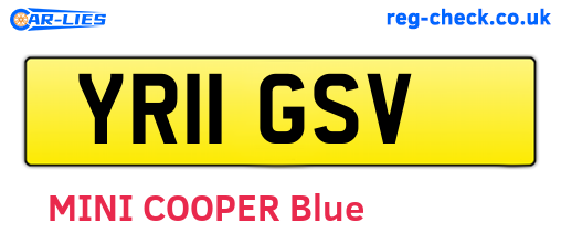 YR11GSV are the vehicle registration plates.