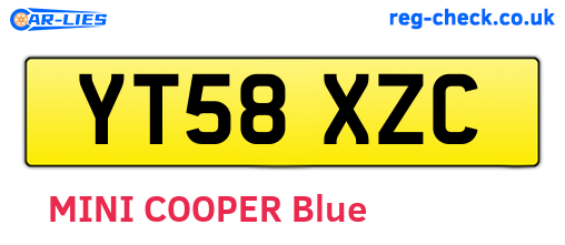 YT58XZC are the vehicle registration plates.