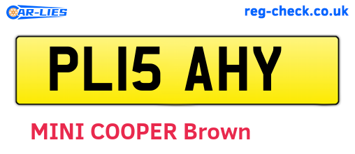 PL15AHY are the vehicle registration plates.