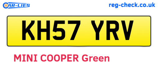 KH57YRV are the vehicle registration plates.