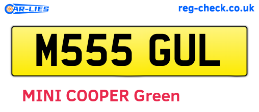 M555GUL are the vehicle registration plates.