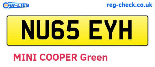 NU65EYH are the vehicle registration plates.