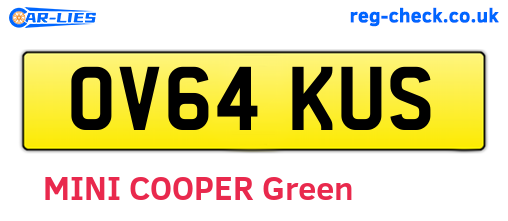 OV64KUS are the vehicle registration plates.