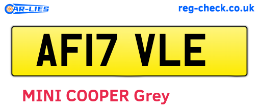 AF17VLE are the vehicle registration plates.