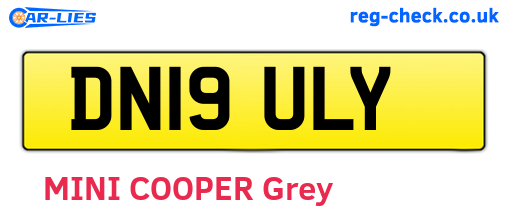 DN19ULY are the vehicle registration plates.