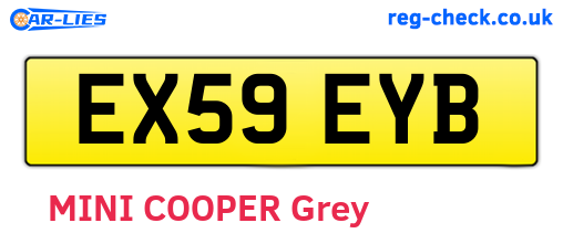 EX59EYB are the vehicle registration plates.
