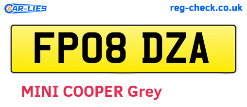 FP08DZA are the vehicle registration plates.