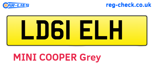 LD61ELH are the vehicle registration plates.
