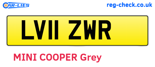 LV11ZWR are the vehicle registration plates.