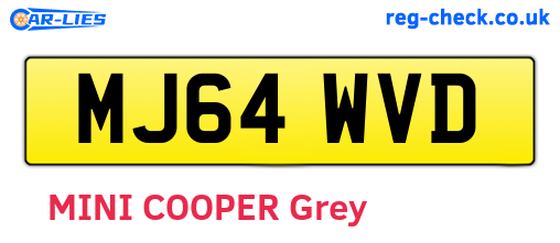 MJ64WVD are the vehicle registration plates.