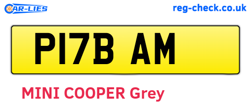 P17BAM are the vehicle registration plates.