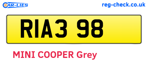 RIA398 are the vehicle registration plates.