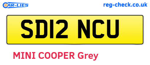 SD12NCU are the vehicle registration plates.