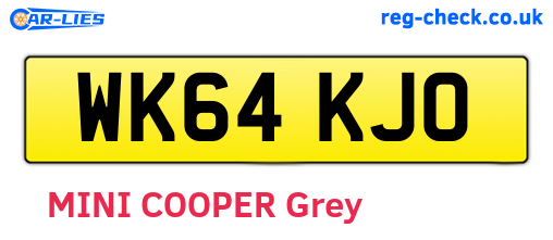 WK64KJO are the vehicle registration plates.