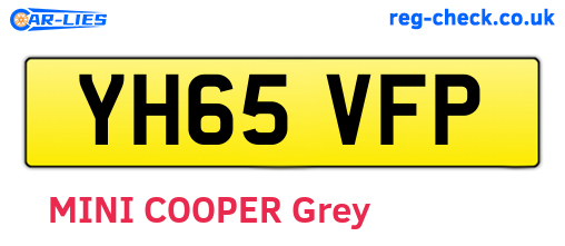 YH65VFP are the vehicle registration plates.