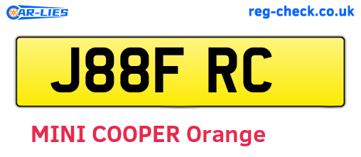 J88FRC are the vehicle registration plates.