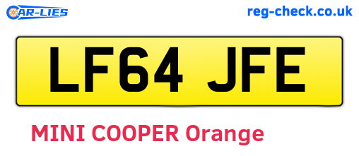 LF64JFE are the vehicle registration plates.