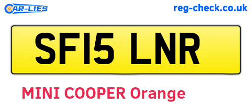 SF15LNR are the vehicle registration plates.