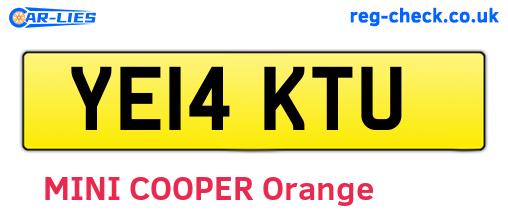 YE14KTU are the vehicle registration plates.