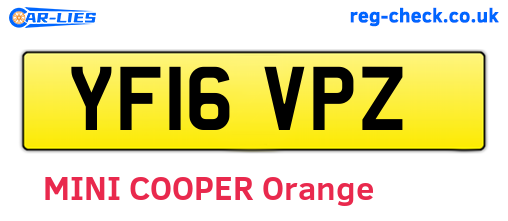 YF16VPZ are the vehicle registration plates.