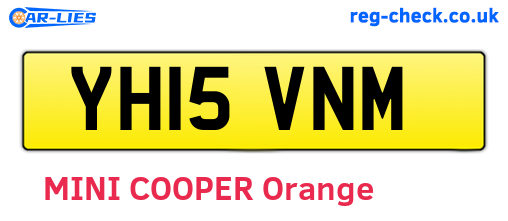YH15VNM are the vehicle registration plates.