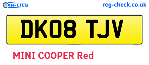 DK08TJV are the vehicle registration plates.