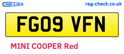 FG09VFN are the vehicle registration plates.