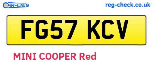 FG57KCV are the vehicle registration plates.