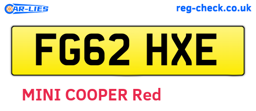 FG62HXE are the vehicle registration plates.