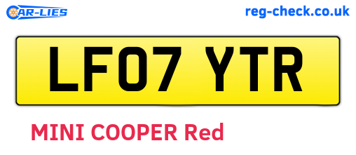 LF07YTR are the vehicle registration plates.