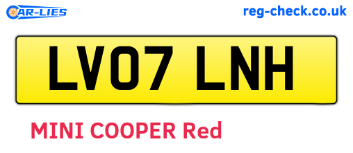 LV07LNH are the vehicle registration plates.