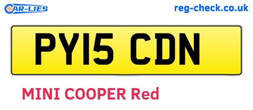 PY15CDN are the vehicle registration plates.