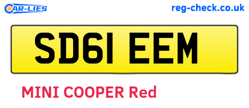SD61EEM are the vehicle registration plates.