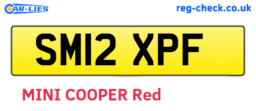 SM12XPF are the vehicle registration plates.