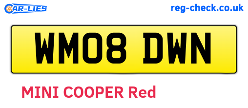 WM08DWN are the vehicle registration plates.