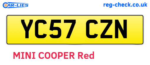 YC57CZN are the vehicle registration plates.