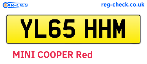 YL65HHM are the vehicle registration plates.