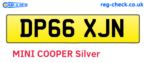 DP66XJN are the vehicle registration plates.