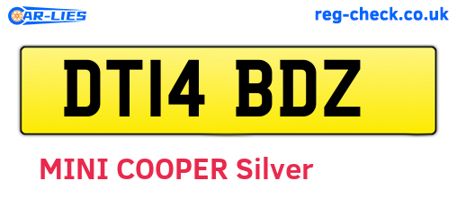 DT14BDZ are the vehicle registration plates.